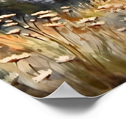 Bergwelt Wasserfarbenen Malerei Kunst, Dichtung un Poster (Ecke)