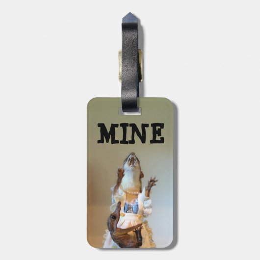 BERGWERK (doppelseitig) Gepäckanhänger (Rückseite vertikal)