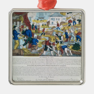 'Bergwerke d'Or de la Californie' Ornament Aus Metall