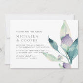 Bergwiese | Moderne Minimalistische Blumenhochzeit Einladung (Vorderseite)