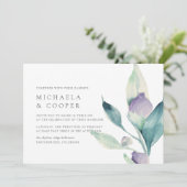 Bergwiese | Moderne Minimalistische Blumenhochzeit Einladung (Stehend Vorderseite)