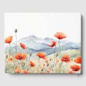 Bergwiese Sommer Mohn Romantik Gästebuch (Rückseite)