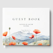 Bergwiese Sommer Mohn Romantik Gästebuch (Vorderseite)