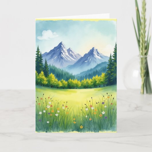 Bergwiese Vatertagskarte Karte (Vorderseite)