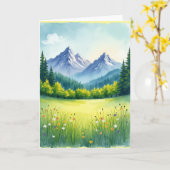 Bergwiese Vatertagskarte Karte (Gelbe Blume)