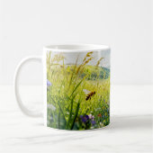 Bergwiesenhaus mit Blumen, Tor und Aber Kaffeetasse (Links)