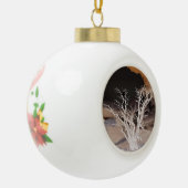 BERGWINTER KERAMIK Kugel-Ornament (Links)