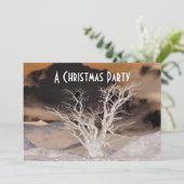 BERGWINTEREINLADUNG FEIERTAGSKARTE (Stehend Vorderseite)