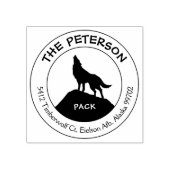 Bergwolf-Pack, Tierische Rücksendeadresse Gummistempel (Prägung)