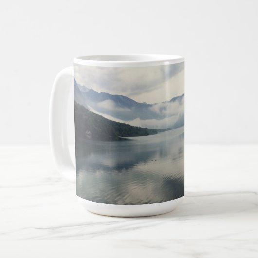 Bergwolkenlandschaft - Fotografie Slowenien Kaffeetasse (Vorderseite Links)