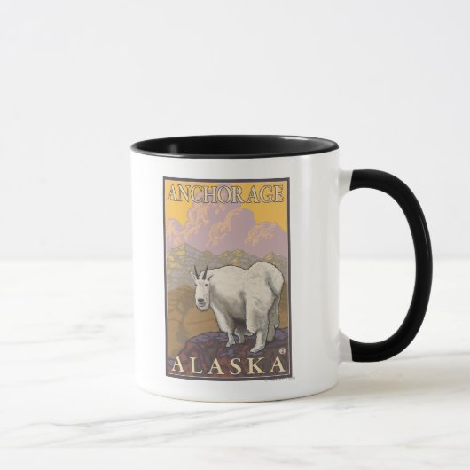 Bergziege - Ankerplatz, Alaska Tasse (Rechts)