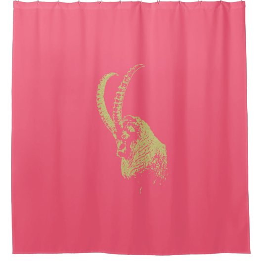 Bergziege - Duschvorhang (Vorderseite)