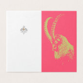 Bergziege - Grußkarte (Außenseite Aufgefaltet)