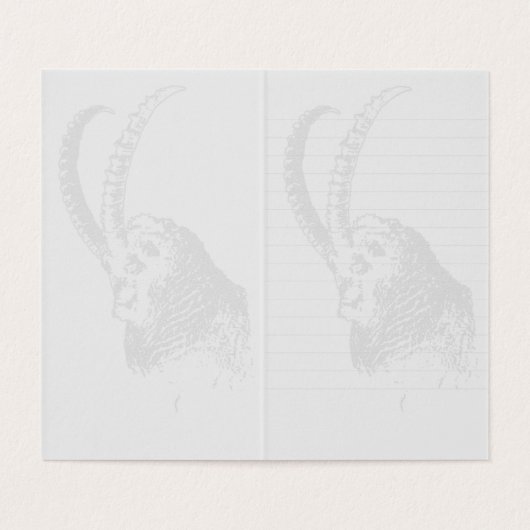 Bergziege - Grußkarte (Innenseite Aufgefaltet)