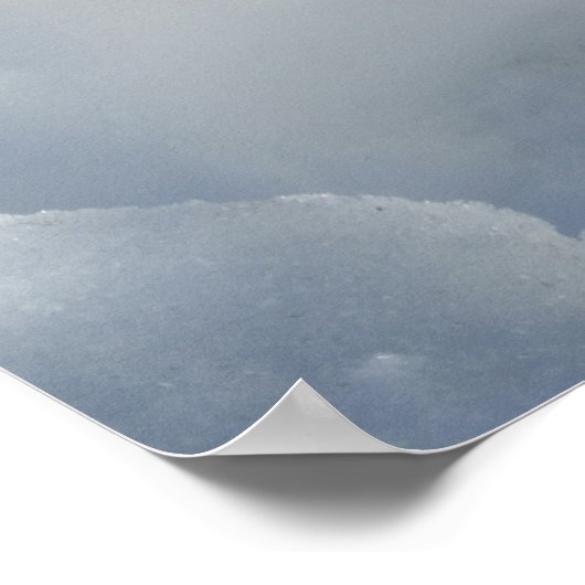 Bergziege im Schnee Poster (Ecke)