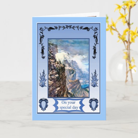 Bergziege Karte (Gelbe Blume)