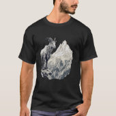 Bergziege mit Landschaftsbild Bergsee-Zauber T-Shirt (Vorderseite)