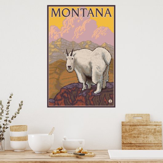 Bergziege - Montana Poster (Küche)