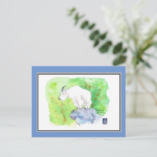 Bergziege Postkarte (Stehend Vorderseite)