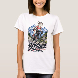 Bergziege Rennradfahrerin T-Shirt