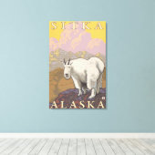 Bergziege - Sitka, Alaska Leinwanddruck (Insitu (Holzboden))