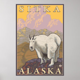 Bergziege - Sitka, Alaska Poster