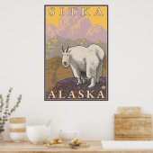 Bergziege - Sitka, Alaska Poster (Küche)