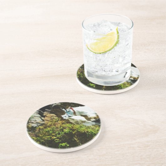 Bergziege und Abstrakter Impressionismus Untersetzer (Seite)