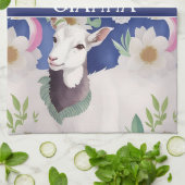 Bergziege Wasserfarbenes Muster Geschirrtuch (Gefaltet)