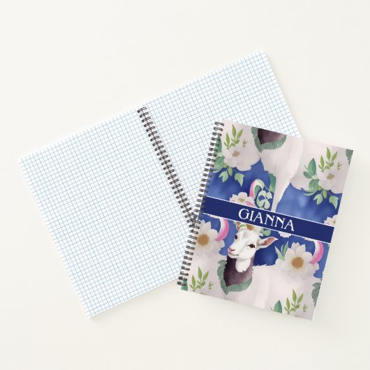 Bergziege Wasserfarbenes Muster Notizblock (Innenseite)