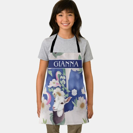 Bergziege Wasserfarbenes Muster Schürze (Insitu)