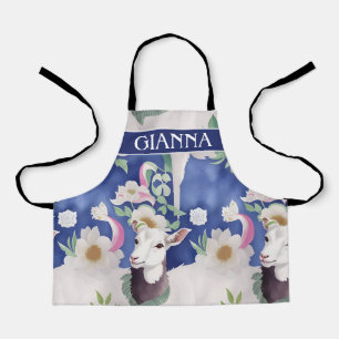 Bergziege Wasserfarbenes Muster Schürze