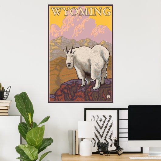 Bergziege - Wyoming Poster (Heimbüro)