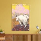 Bergziege - Yellowstone-Nationalpark Leinwanddruck (Insitu (Wohnzimmer))