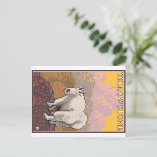 Bergziege - Yellowstone-Nationalpark Postkarte (Stehend Vorderseite)