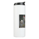 Bergziegen mit Weihnachtsmannmützen Thermosbecher (Nach links gedreht)