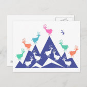Bergziegen Postkarte (Vorne/Hinten)