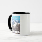 Bergziegen-Szene - Anchorage, Alaska Tasse (Vorderseite Links)