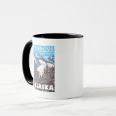Bergziegen-Szene - Cordova, Alaska Tasse (Vorderseite Links)