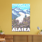 Bergziegen-Szene - Dawson, Alaska Leinwanddruck (Insitu (Wohnzimmer))