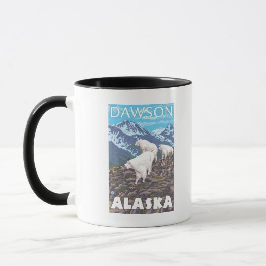 Bergziegen-Szene - Dawson, Alaska Tasse (Links)
