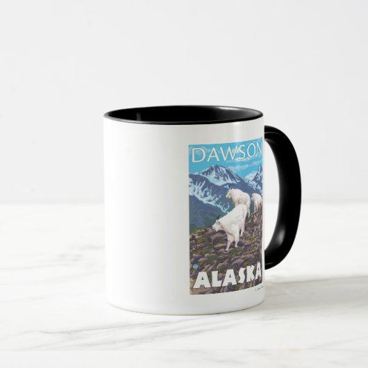 Bergziegen-Szene - Dawson, Alaska Tasse (VorderseiteRechts)