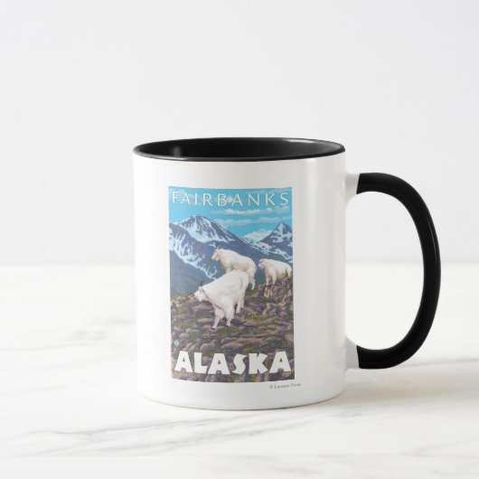 Bergziegen-Szene - Fairbanks, Alaska Tasse (Rechts)