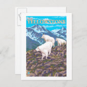 Bergziegen-Szene - Westgelbstein, MT Postkarte (Vorne/Hinten)