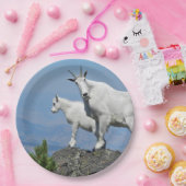 Bergziegen Weiße Wildtiere Foto Pappteller (Party)