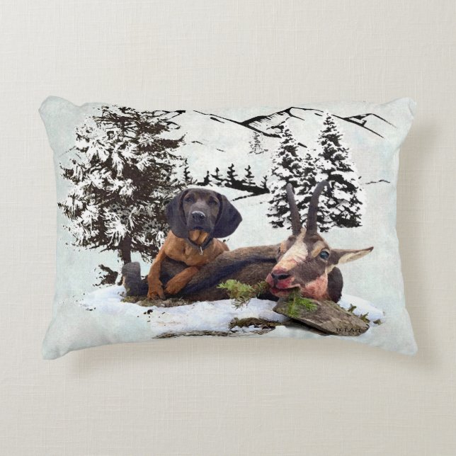 Bergziegenjagd Dekokissen (Vorderseite)