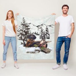 Bergziegenjagd Fleecedecke