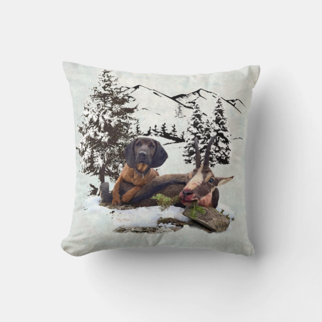 Bergziegenjagd Kissen (Vorderseite)