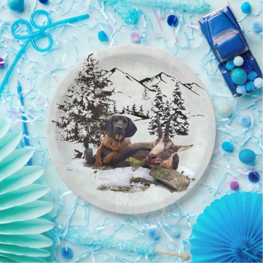 Bergziegenjagd Pappteller (Party)