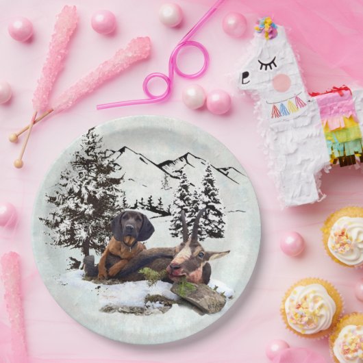 Bergziegenjagd Pappteller (Party)